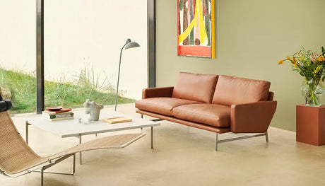 Lissoni Sofa, 2 pers. 168 cm fra Fritz Hansen - Christianshavn / Brown bronze - Jacobsen Plus