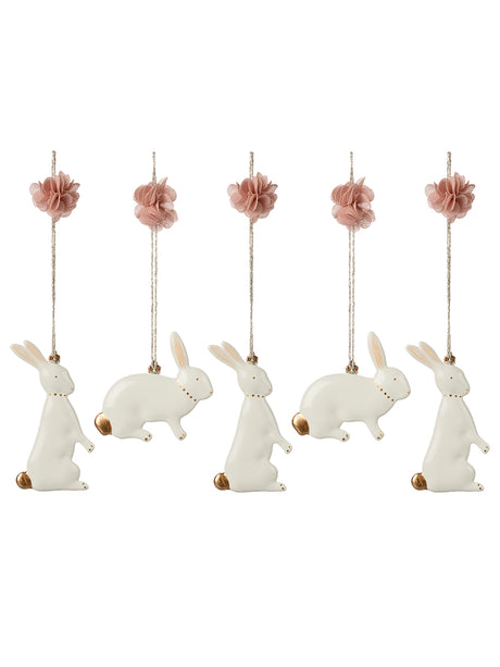 Metal ornamenter, påskehare, 5 stk. fra Maileg - 1 - Jacobsen Plus