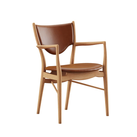 46 Armchair, eg olie af Finn Juhl - Elegance læder (valnød) - Jacobsen Plus