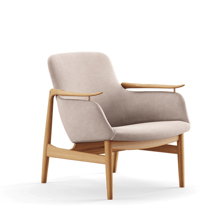 53 Lænestol, eg olie af Finn Juhl - Hallingdal 113 - Jacobsen Plus