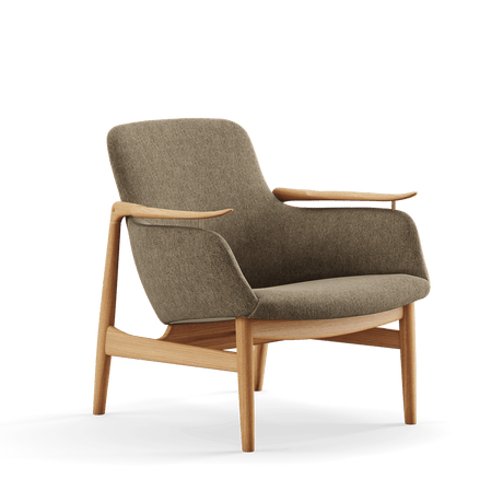 53 Lænestol, eg olie af Finn Juhl - Hallingdal 227 - Jacobsen Plus