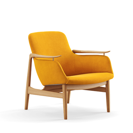 53 Lænestol, eg olie af Finn Juhl - Hallingdal 457 - Jacobsen Plus