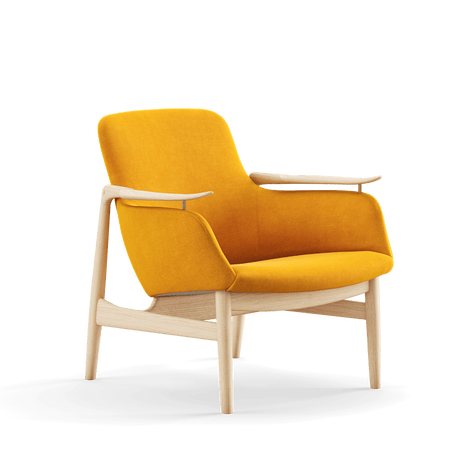 53 Lænestol, eg klar olie af Finn Juhl - Hallingdal 457 - Jacobsen Plus