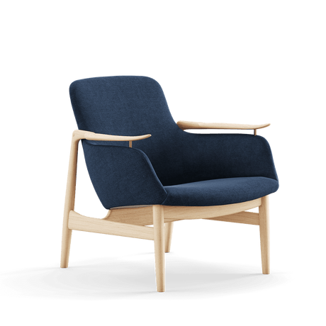 53 Lænestol, eg klar olie af Finn Juhl - Hallingdal 764 - Jacobsen Plus