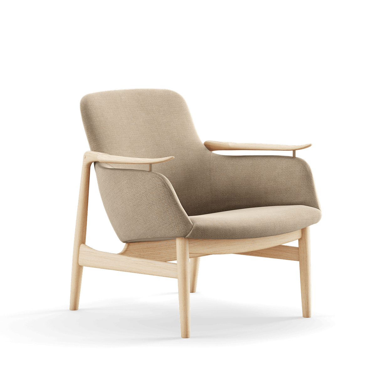 53 Lænestol, eg klar olie af Finn Juhl - Vidar 222 - Jacobsen Plus