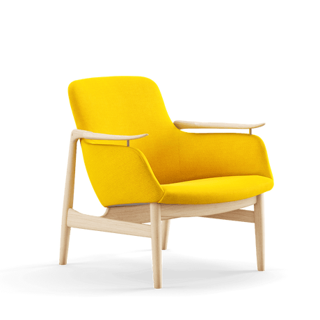 53 Lænestol, eg klar olie af Finn Juhl - Vidar 443 - Jacobsen Plus