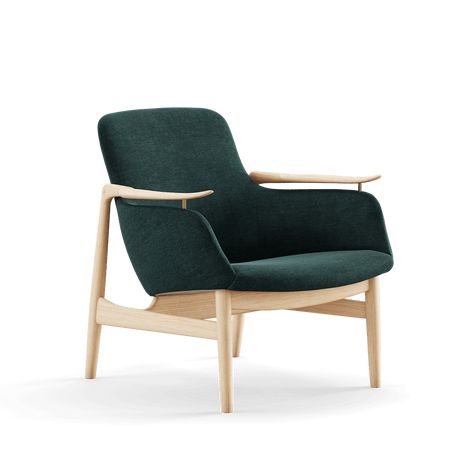 53 Lænestol, eg klar olie af Finn Juhl - Watercolour - Dark Conifer - Jacobsen Plus