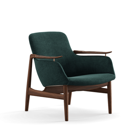 53 Lænestol, valnød af Finn Juhl - Watercolour - Dark Conifer - Jacobsen Plus