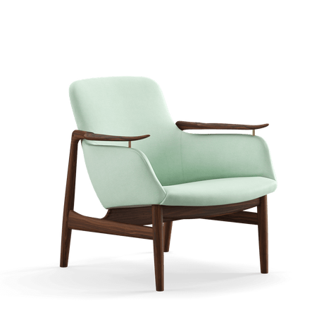 53 Lænestol, valnød af Finn Juhl - Watercolour - Silver Azure - Jacobsen Plus