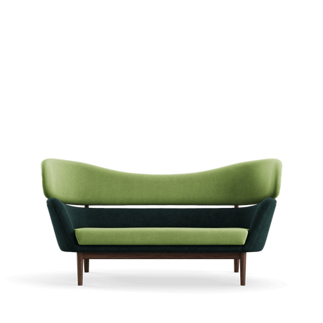 Baker sofa, valnød af Finn Juhl - Watercolour - Fresh Sage / Dark Conifer - Jacobsen Plus