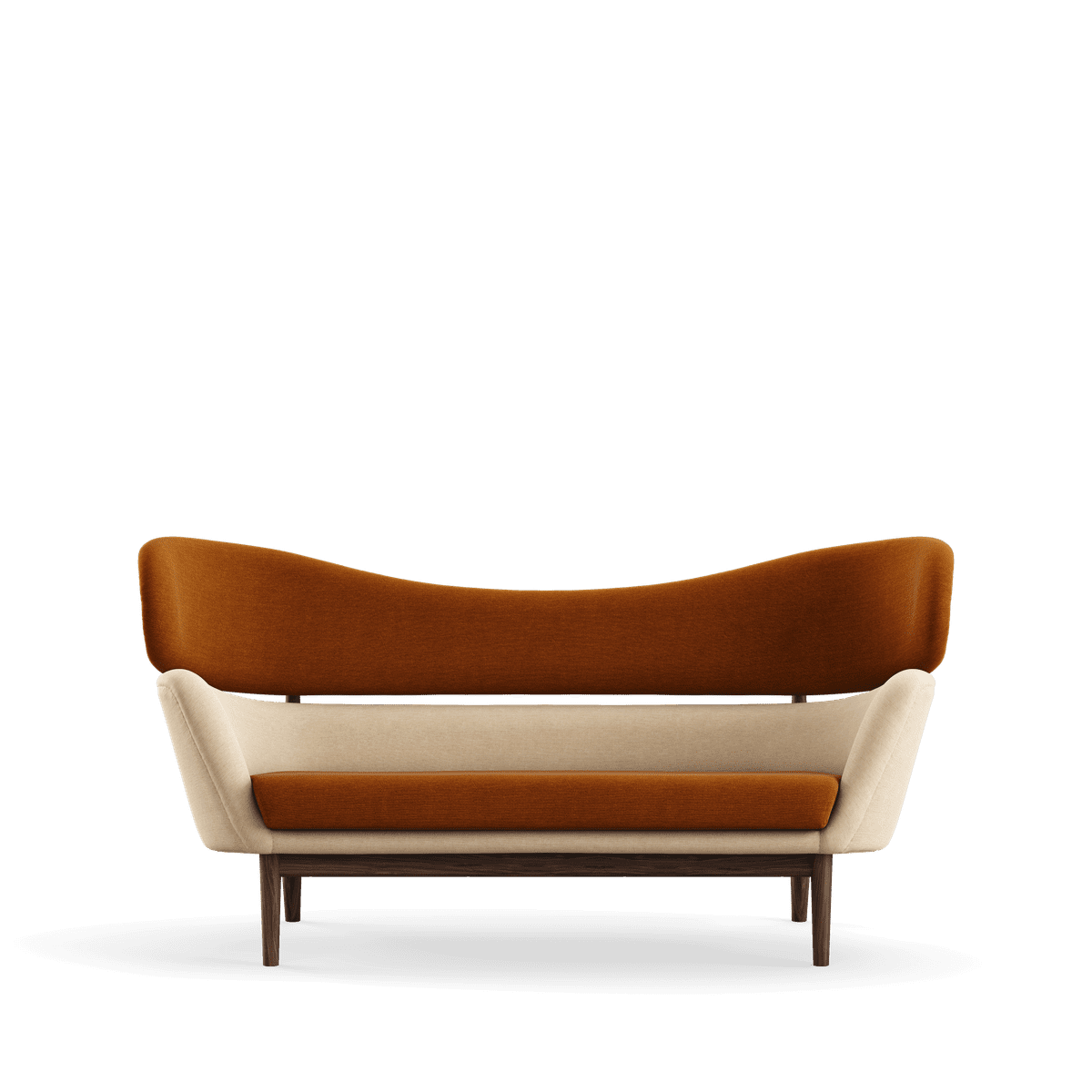 Baker sofa, valnød af Finn Juhl - Watercolour - Golden Syrup / Soft Linen - Jacobsen Plus