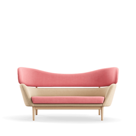 Baker sofa, eg klar olie af Finn Juhl - Watercolour - Rose Quartz / Soft Linen - Jacobsen Plus