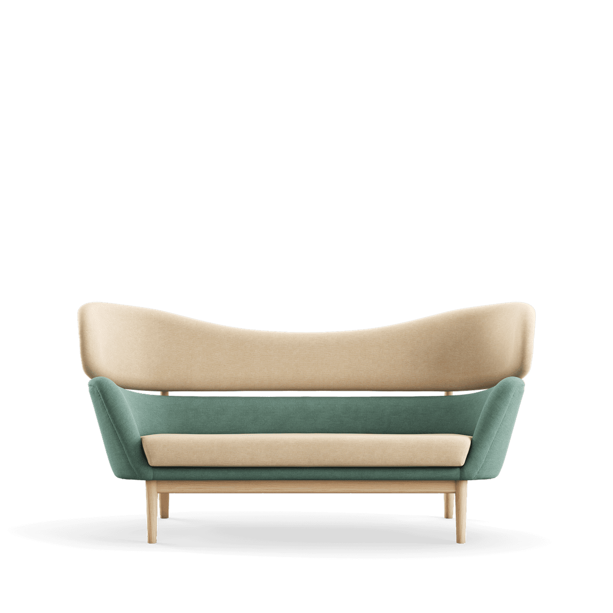 Baker sofa, eg klar olie af Finn Juhl