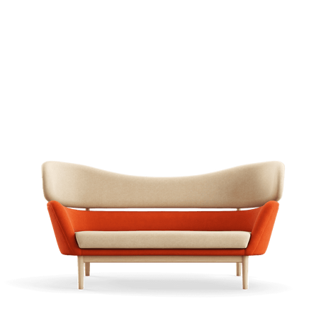 Baker sofa, eg klar olie af Finn Juhl - Watercolour - Soft Linen / Pumpkin Spice - Jacobsen Plus