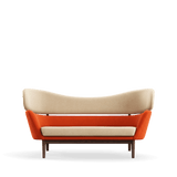 Baker sofa, valnød af Finn Juhl - Watercolour - Soft Linen / Pumpkin Spice - Jacobsen Plus