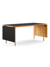 Nyhavn Spisebord af Finn Juhl - Orange stel / Eg olie - sort linoleum - Jacobsen Plus