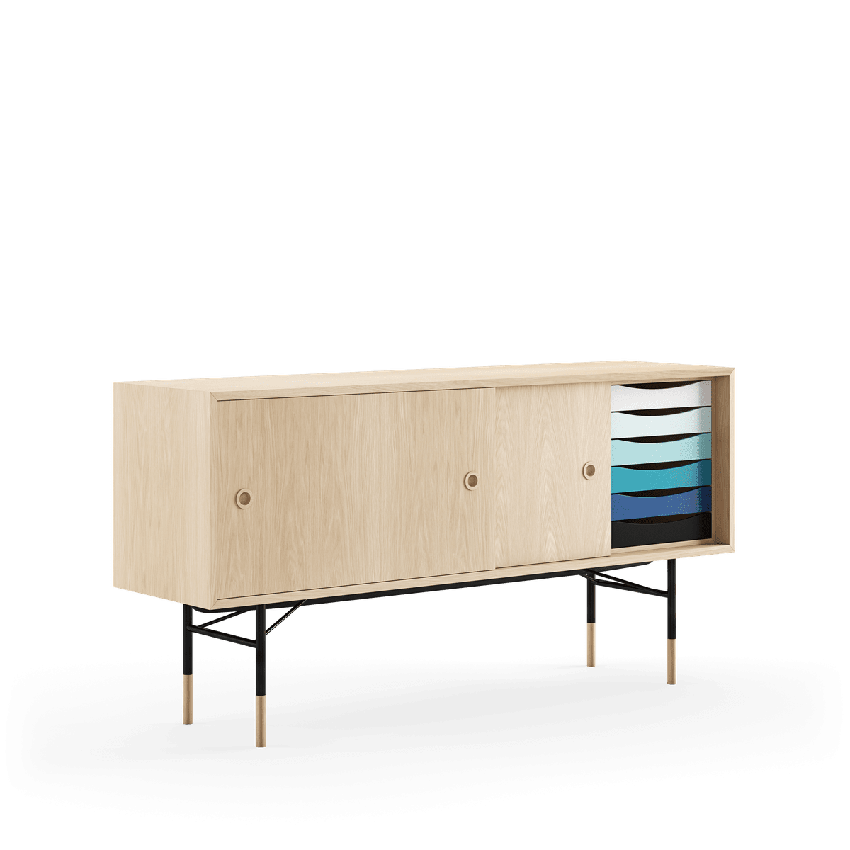  - Eg klar olie/Eg klar olie - lys blå/hvid skydelåge - Jacobsen Plus