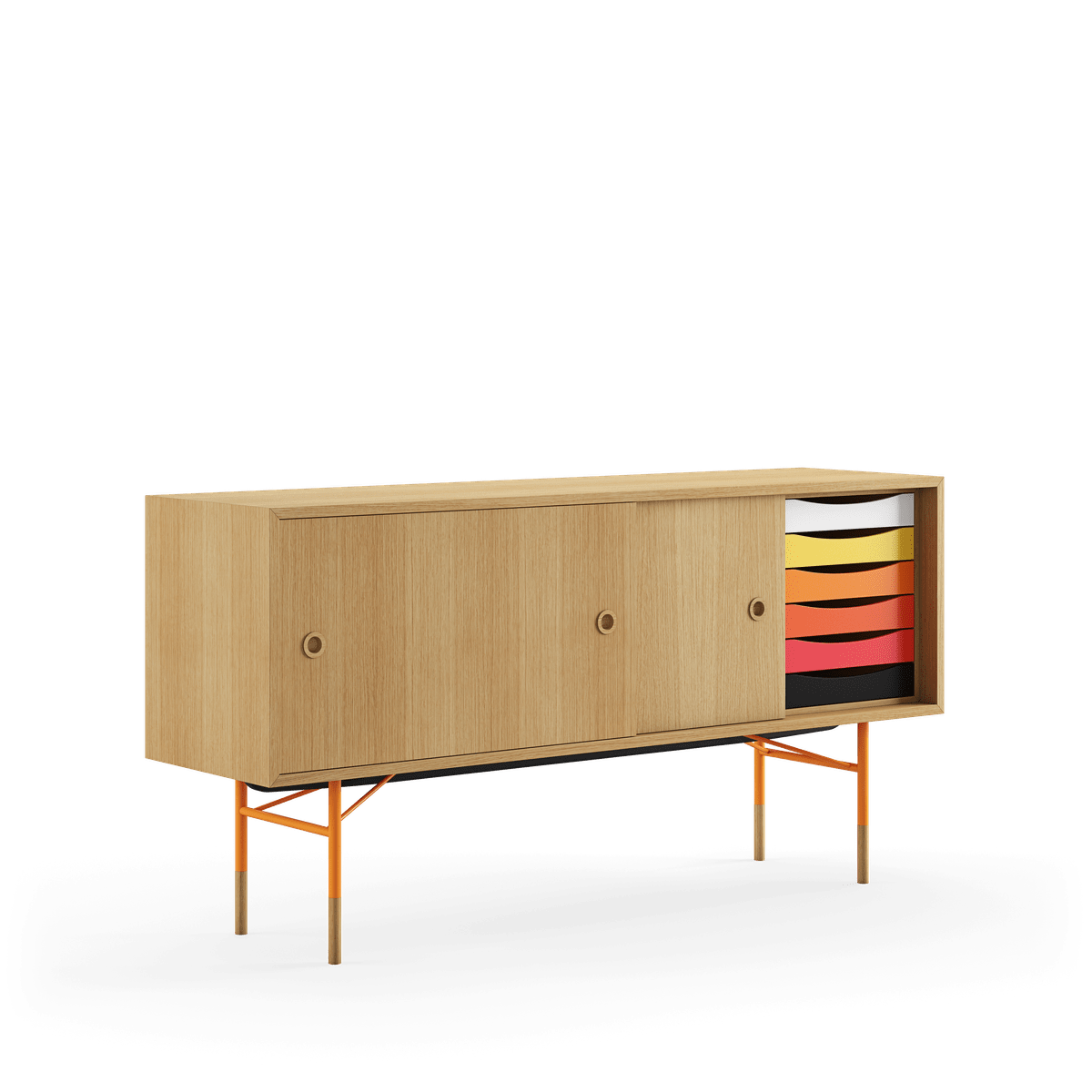  - Eg olie/Eg olie - gul/hvid skydelåge - Jacobsen Plus