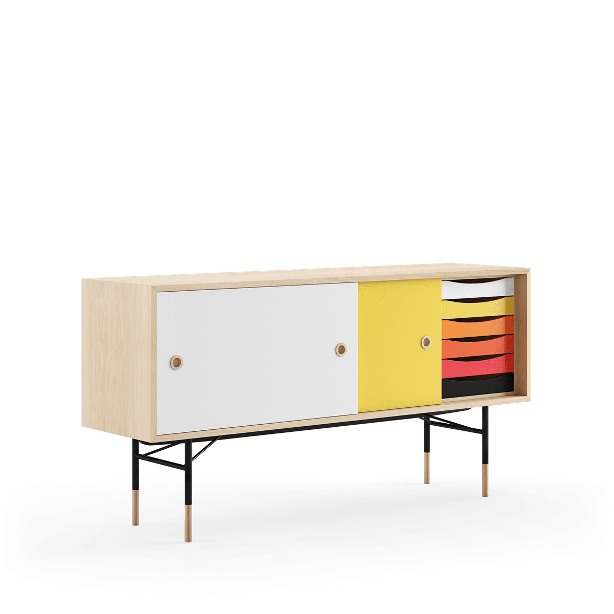  - Eg klar olie- gul/hvid skydelåge - Jacobsen Plus