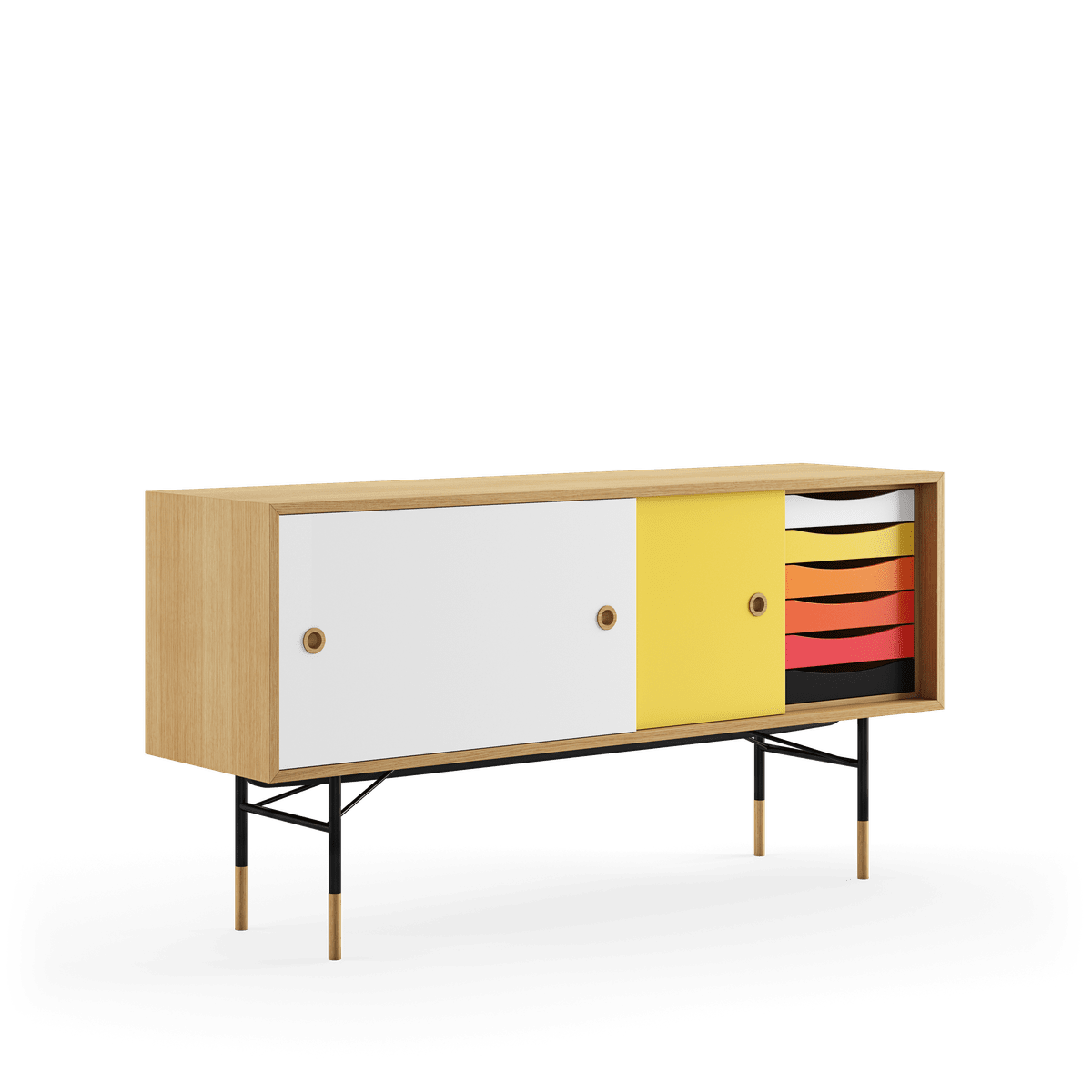  - Eg olie- gul/hvid skydelåge - Jacobsen Plus