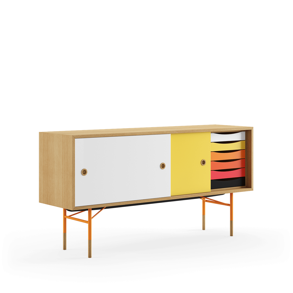  - Eg olie - gul/hvid skydelåge - Jacobsen Plus