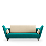 57 sofa, valnød af Finn Juhl - Watercolour - Peacock / Soft Linen - Jacobsen Plus