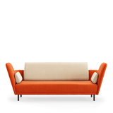 57 sofa, valnød af Finn Juhl - Watercolour - Pumpkin Spice / Soft Linen - Jacobsen Plus