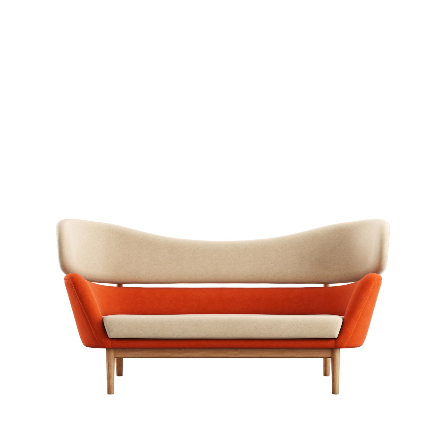 Baker sofa, eg olie af Finn Juhl