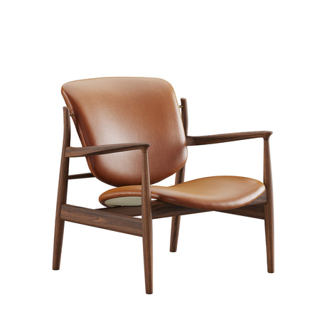 France Chair, valnød af Finn Juhl - Elegance læder (valnød) - Jacobsen Plus