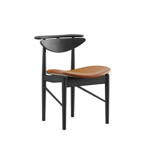 Karmstolen, sort eg af Finn Juhl - Elegance læder (valnød) - Jacobsen Plus