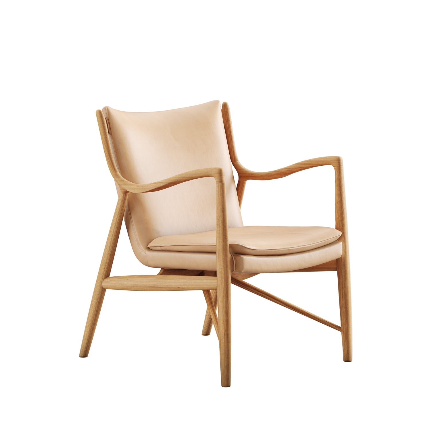 45 Lænestol, eg olie af Finn Juhl