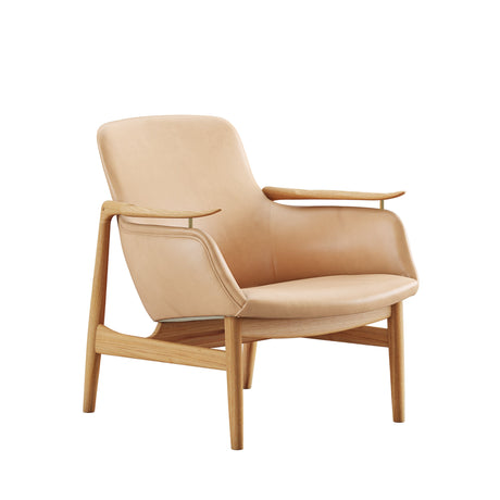53 Lænestol, eg olie af Finn Juhl - Elegance læder (natur) - Jacobsen Plus