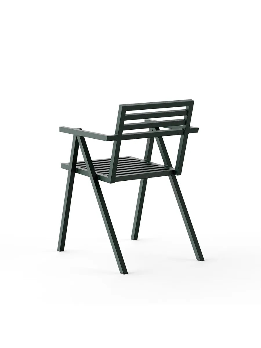 Stacking Arm Chair, grøn fra 19 Outdoors