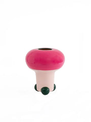 Mushroom Vase, fancy pink/green fra raawii