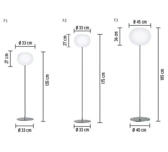 Glo-Ball F, Silver Gulvlampe fra Flos - 6 - Jacobsen Plus