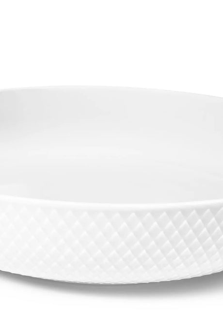 Rhombe serveringsskål, hvid fra Lyngby Porcelæn - 3 - Jacobsen Plus