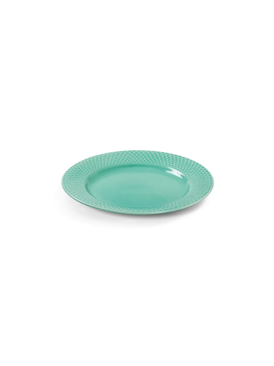 Rhombe tallerken, aqua Ø21 cm fra Lyngby Porcelæn - 4 - Jacobsen Plus