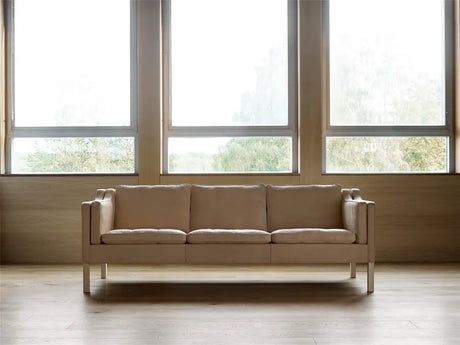 2213 Sofa af Børge Mogensen - Eg sæbe / Lædergruppe 2 - Jacobsen Plus