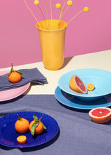 Rhombe dyb tallerken, turkis Ø24,5 cm fra Lyngby Porcelæn - 3 - Jacobsen Plus