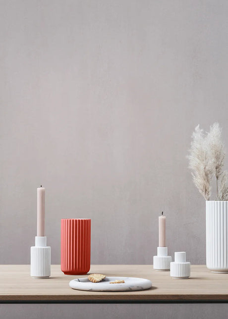 Lyngbyvasen i rød, H15,5 cm fra Lyngby Porcelæn - 2 - Jacobsen Plus