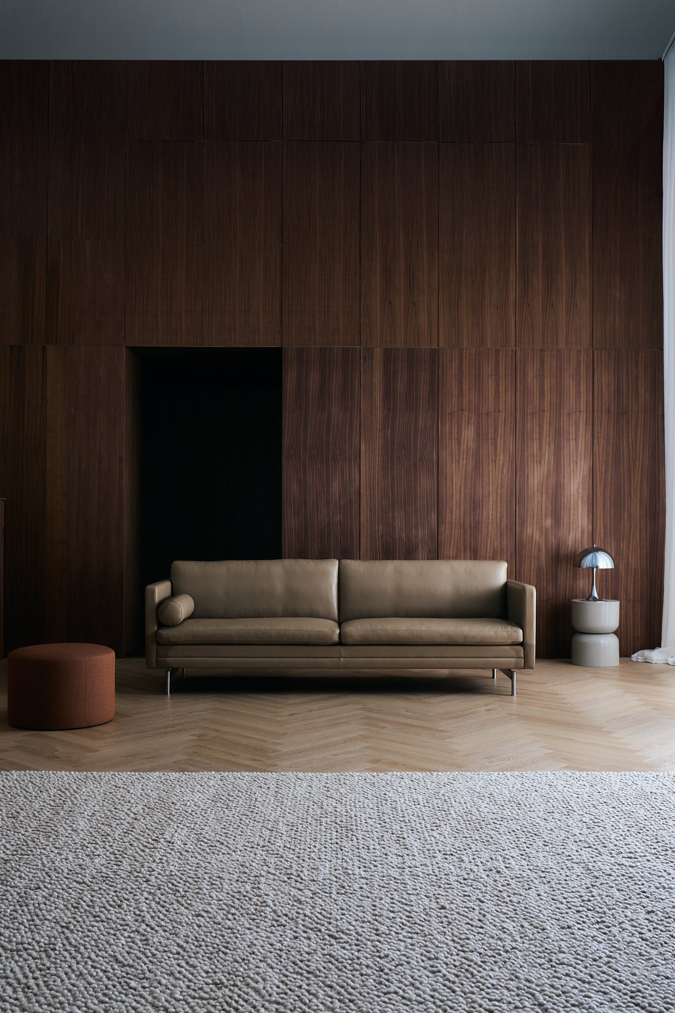 MH276 4 pers. sofa i Baltique anilinlæder fra Mogens Hansen