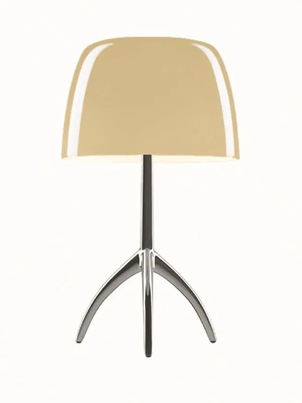 Lumiere Bordlampe fra Foscarini - Aluminium stel / Warm white / Small m. on-off kontakt - Jacobsen Plus