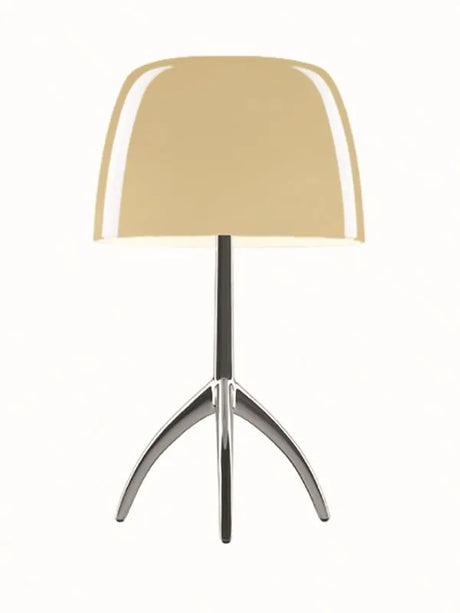 Lumiere Bordlampe fra Foscarini - Aluminium stel / Warm white / Small m. on-off kontakt - Jacobsen Plus