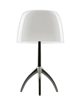 Lumiere Bordlampe fra Foscarini - Aluminium stel / White / Small m. on-off kontakt - Jacobsen Plus
