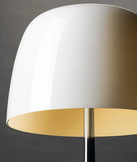 Lumiere Bordlampe fra Foscarini - Aluminium stel / White / Small m. on-off kontakt - Jacobsen Plus