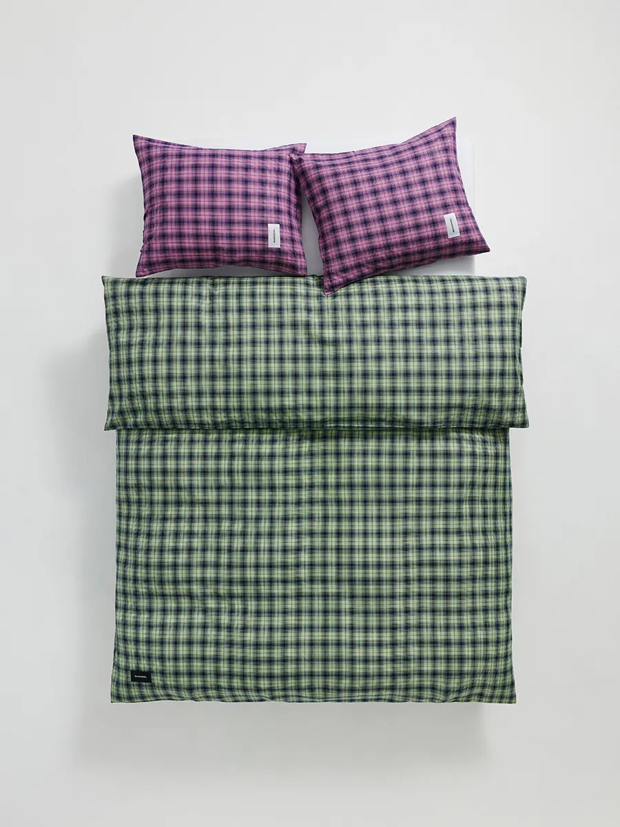 Rodeo Pillow Case, neon pink check fra Magniberg - 3 - Jacobsen Plus