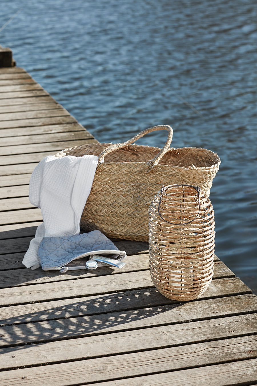 Toilettaske quiltet, ash grey fra Ib Laursen - 4 - Jacobsen Plus