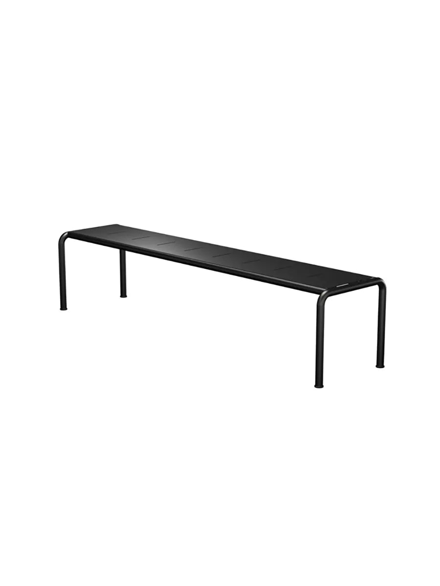 Avanti Bench, Long fra Houe - SORT STÅL STEL - SORT ALUMINIUM BORDPLADE - Jacobsen Plus