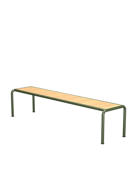 Avanti Bench, Long fra Houe - Olive Green stel - Fyrretræ sæde - Jacobsen Plus