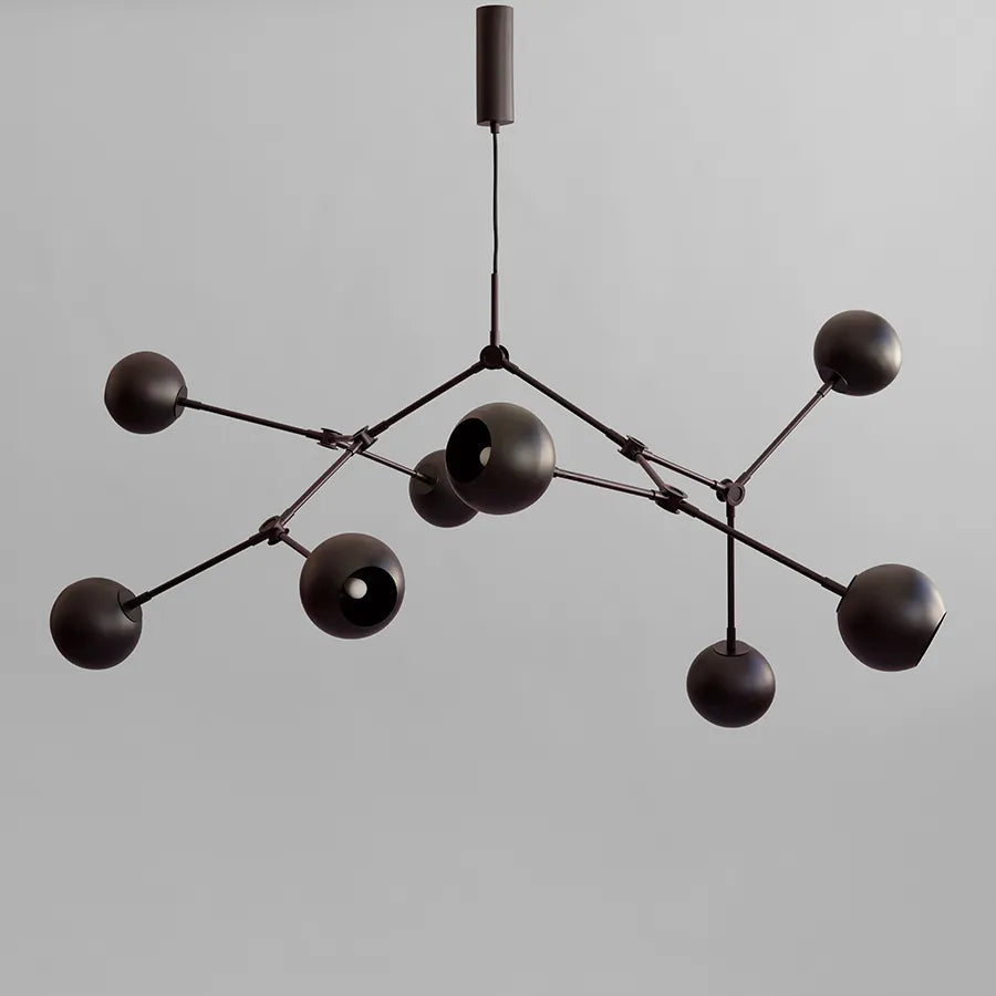 Drop Chandelier Globe, Burned Black fra 101 Copenhagen